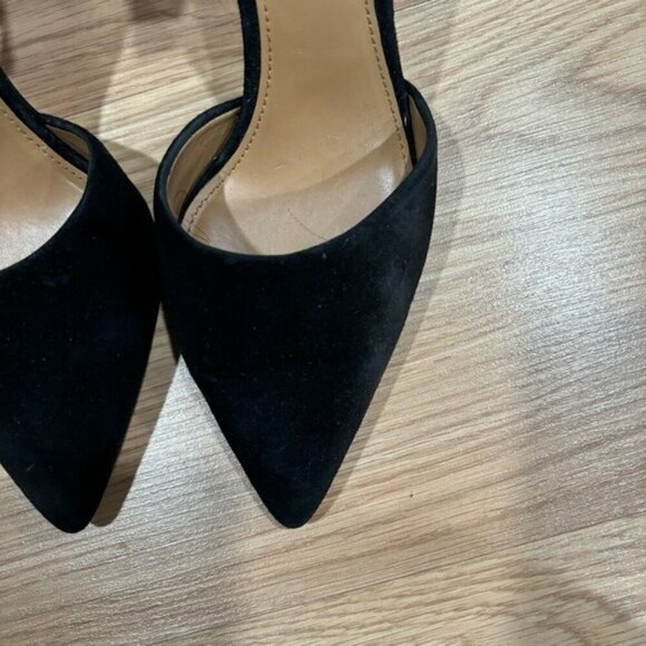 J.Crew Factory Women’s Black Suede D’Orsay Pumps - Size 8 - Picture 5 of 13
